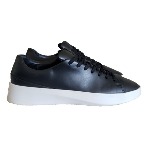 Wolf & Shepherd Cruise Lace Up Black Leather White Sneakers Shoes Men\'s Size 10 main image 6